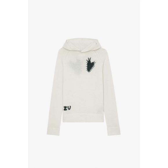 NEW ZADIG & VOLTAIRE moony cashmere sweater in flake - Picture 4 of 4